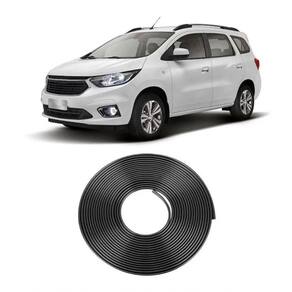 Borracha Protetora Borda Porta Preta Spin 4 Portas 10m Mini