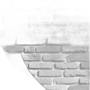 Papel De Parede Tijolinho Auto Colante Branco
