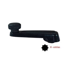 Manivela Reguladora Do Vidro Porta - Plástico preto - 8 Estrias Direita E Esquerda Gm Caminhões Após 90 - D20 Após 90 f103