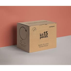 Balde Para Ofuro Bebe 20 Litros E Tampa Rosca - Kit 15 Pçs