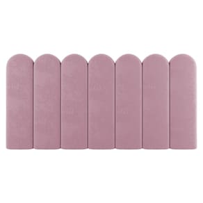 Painel Cabeceira Cama Box Casal King Size Lana 195cm Suede Rosê - Abmaza