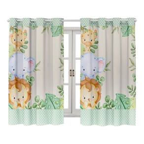 Cortina Estampada Quarto Infantil Safari 200X150