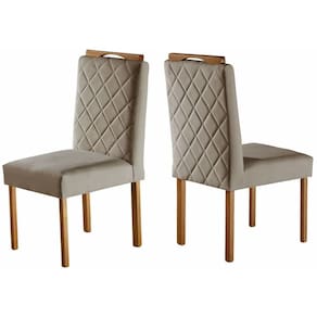 Cadeiras para Mesa de Jantar Madeira Maciça - Cristal - Móveis Mundial