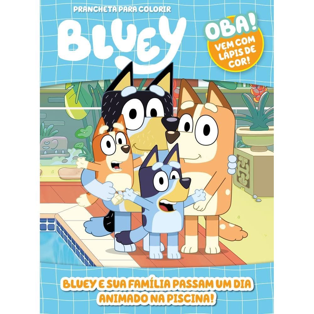 Bluey Prancheta Para Colorir
