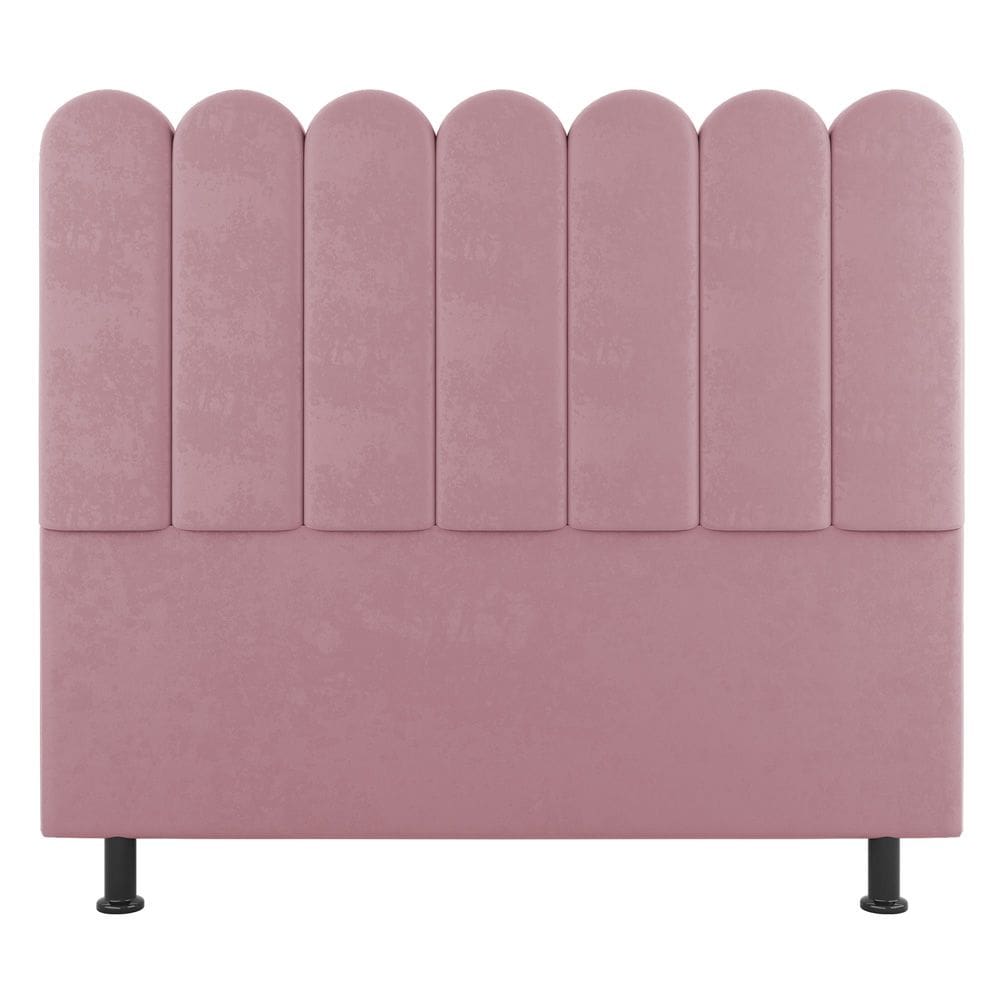 Cabeceira Cama Box Solteiro Lana 100cm Suede Rosê - Abmaza