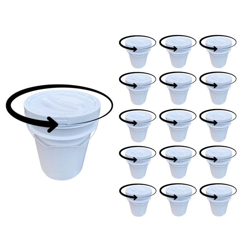 Balde 20 L Para Pipoca Lembrancinha - Kit 15 Pçs