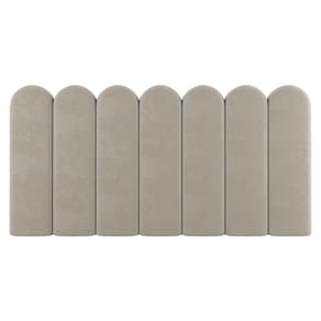 Painel Cabeceira Cama Box Casal King Size Lana 195cm Linho Bege - Abmaza