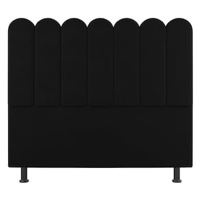 Cabeceira Cama Box Solteiro Lana 100cm Sintético Preto - Abmaza