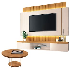 Home Suspenso Illusion 1.8 e Aparador Vivant Cinamomo Off White - HB Móveis