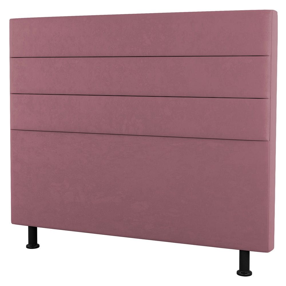 Cabeceira Cama Box Solteiro Malik 90cm Suede Rosé - Abmaza