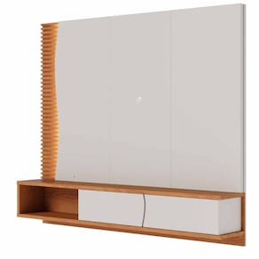 Conjunto Home Suspenso e Bancada Norn Off White Freijo