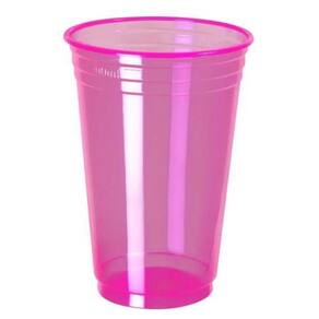 Copo Descartável Rosa Neon 300Ml Balada Com 125Un