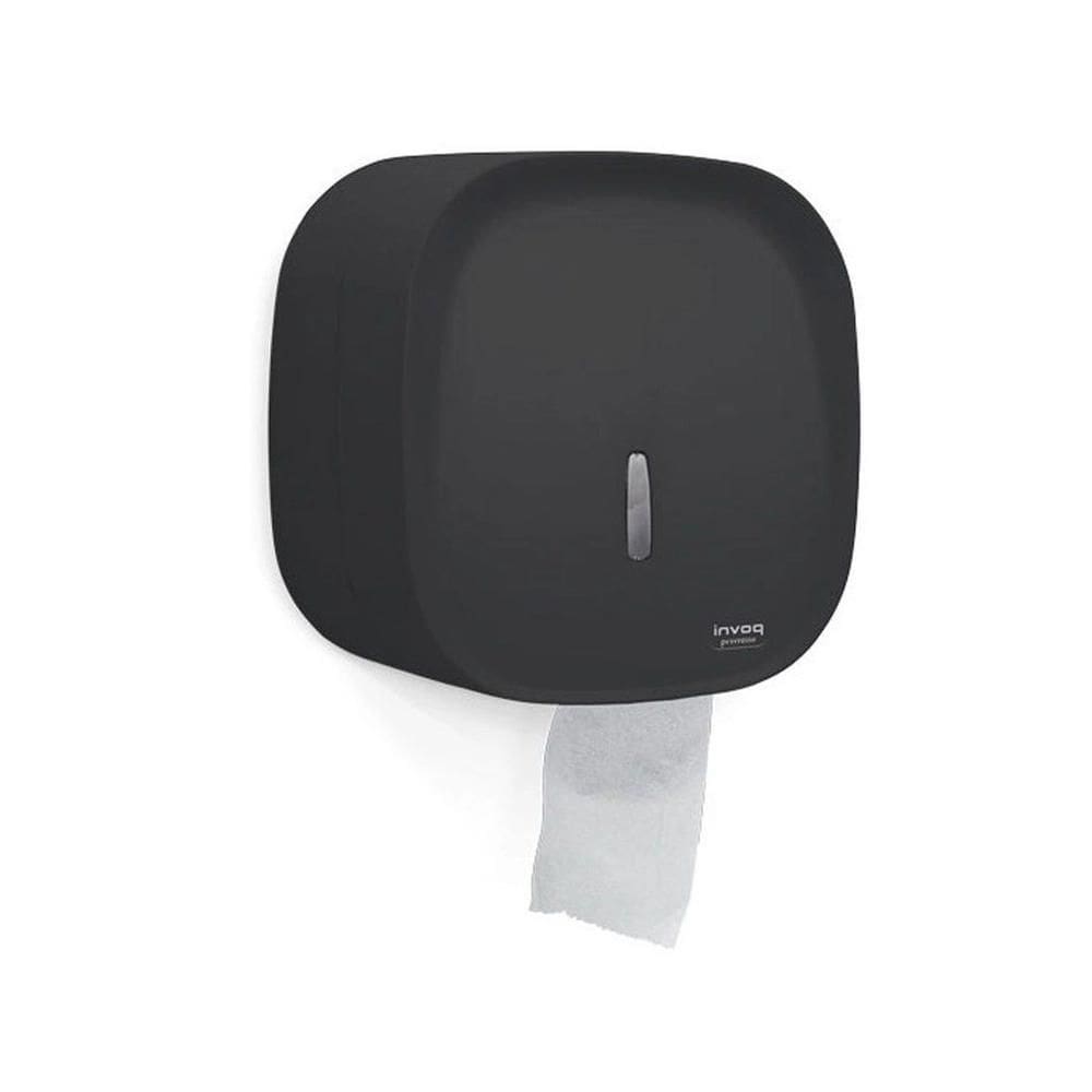 Dispenser Porta Papel Higiênico Rolão Banheiro Preto Invoq