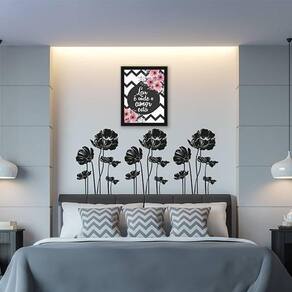 Quadro Lar É Onde O Amor Está 24X18 Com Vidro - Preta