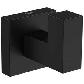 Cabide Quadratta Black Matte Deca - Preto, 40x50x47mm
