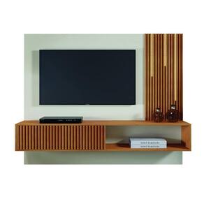 Painel Ripado com LED - Roma-Naturale/Off - Mavau Móveis