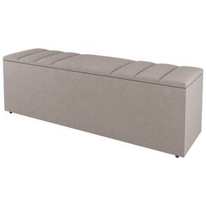 Calçadeira Baú Queen Size Grace 160cm Suede Bege - Abmaza