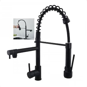 Torneira Gourmet Cozinha Monocomando Dois Jatos Aerador Misturador Agua Quente Fria Cuba Mesa Pia Bancada Area Externa Sofisticado Luxo