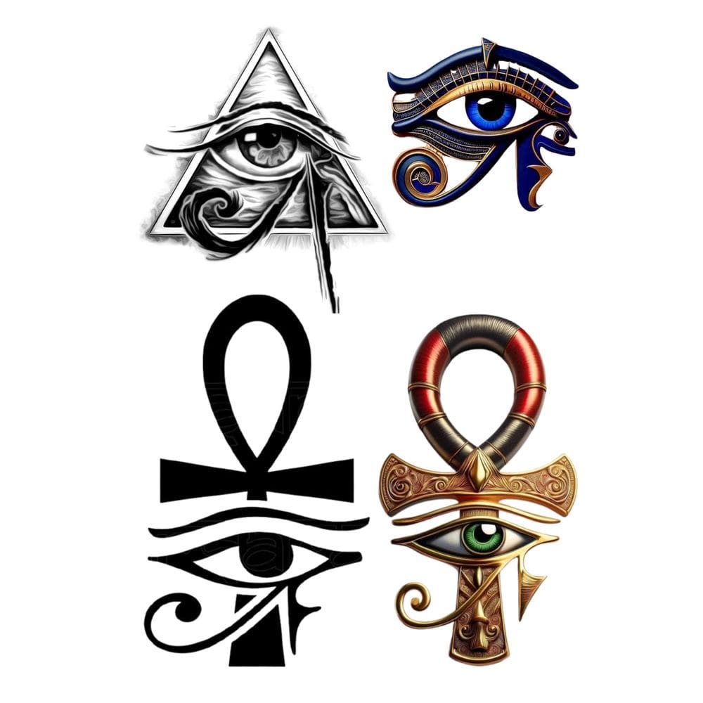 4 Tatuagens Temporaria Tema Olho De Rá