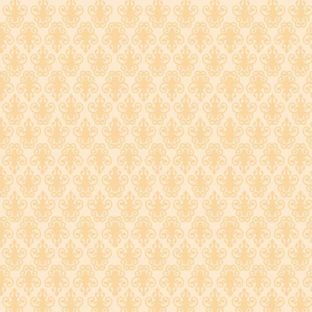 Papel De Parede Laranja Claro Arabesco Sala Adesivo Lavavel