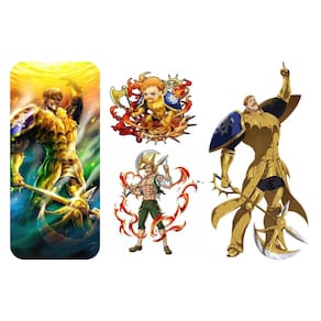4 Tatuagens Temporaria Tema Anime 7 Pecados Escanor