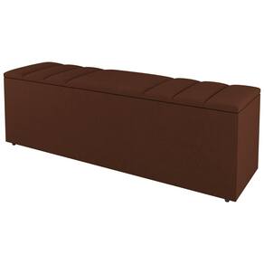 Calçadeira Baú Queen Size Grace 160cm Suede Terracota - Abmaza