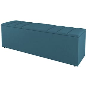 Calçadeira Baú Queen Size Grace 160cm Suede Turquesa - Abmaza