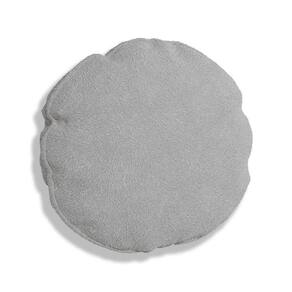 Almofada Bolacha Redonda Cookie Boucle Prata