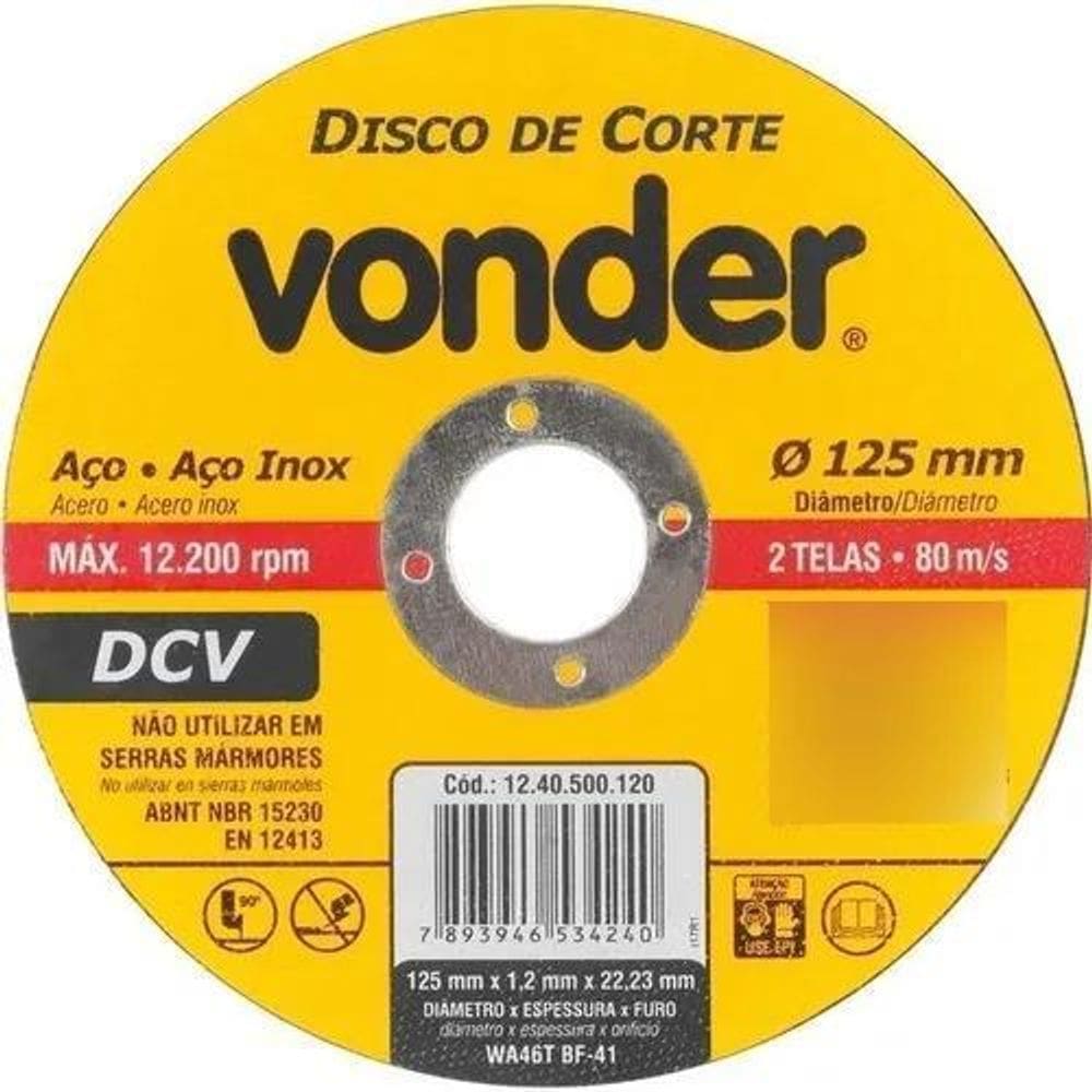 Cx Disco Vonder 125Mm 25 Und