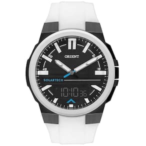Relógio Orient Solar Tech Masculino Anadigi Mtspa003 Branco
