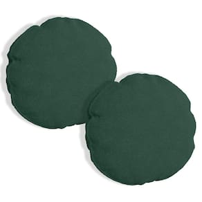 Kit 2 Almofadas Bolacha Redonda Cookie Boucle Verde Escuro