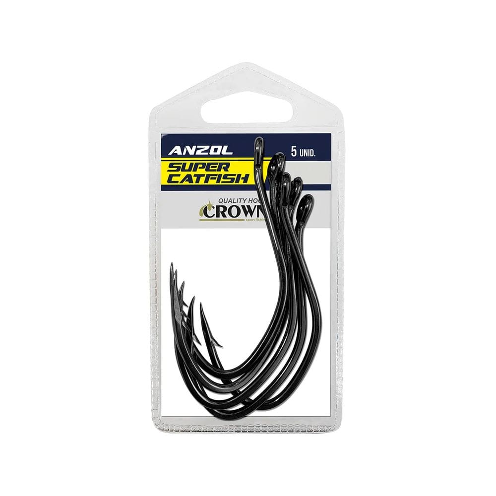 Anzol Crown Super Cat Fish Peixe Couro Aço Carbono Forjado Nº1/0 5UN