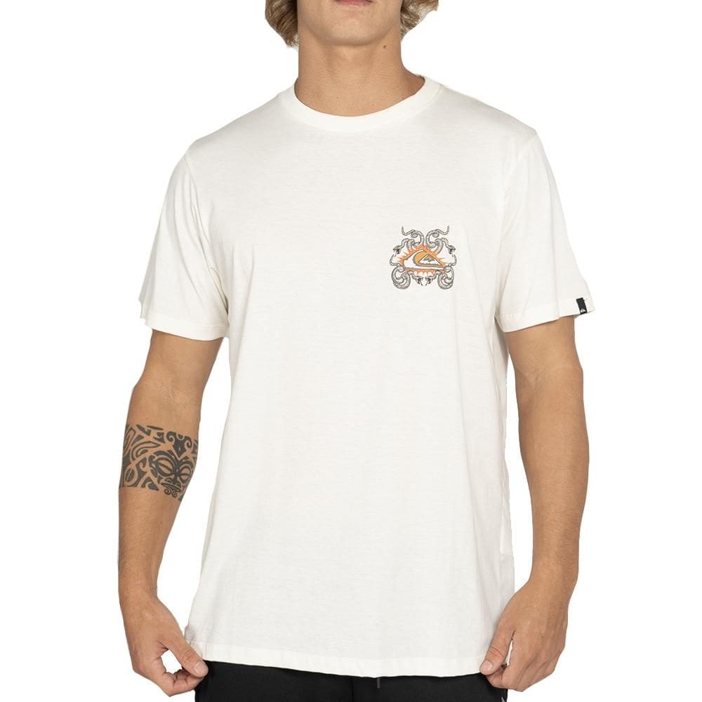 Camiseta Quiksilver Snake Crest WT25 Masculina Snow White