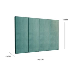 Painel Cama Box Solene 0,90 Tecido Suede Cor Azul Comprar