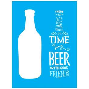 Stencil Tamako Time For A Beer - 15X20Cm - Ref A2631
