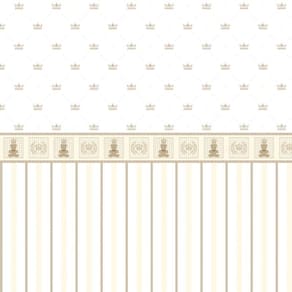 Papel De Parede Urso Com Coroa Quarto Infantil Autocolante