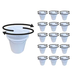Bacia E Balde Para Bebe 20Litros E Tampa Rosca - Kit 15 Pçs