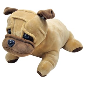 Cachorro De Pelúcia Pug Marrom 28 Cm Comprimento