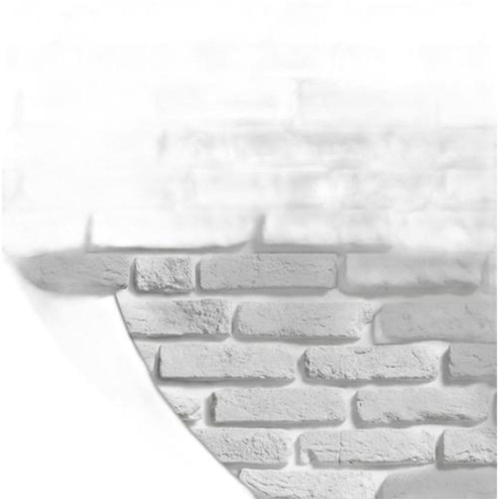 Papel De Parede Tijolinho Auto Colante Branco