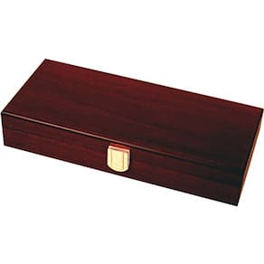 Estojo de pôquer DA VINCI Mahogany Wood com capacidade para 100 chips