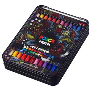 Conjunto de arte Posca Pastels Premium 24 pastéis de cera para adultos