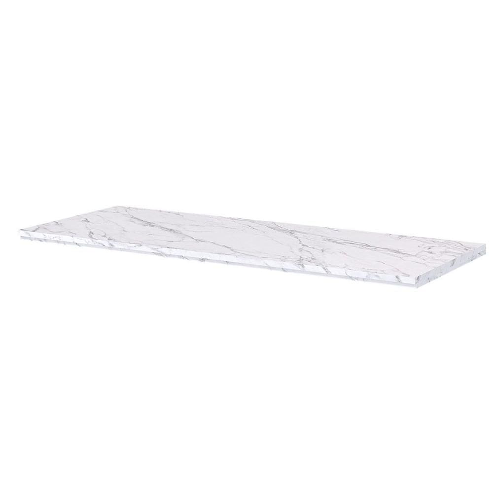 Tampo p/ Balcão Cozinha Brilhante 120cm Marmorizado Calacata - MGM