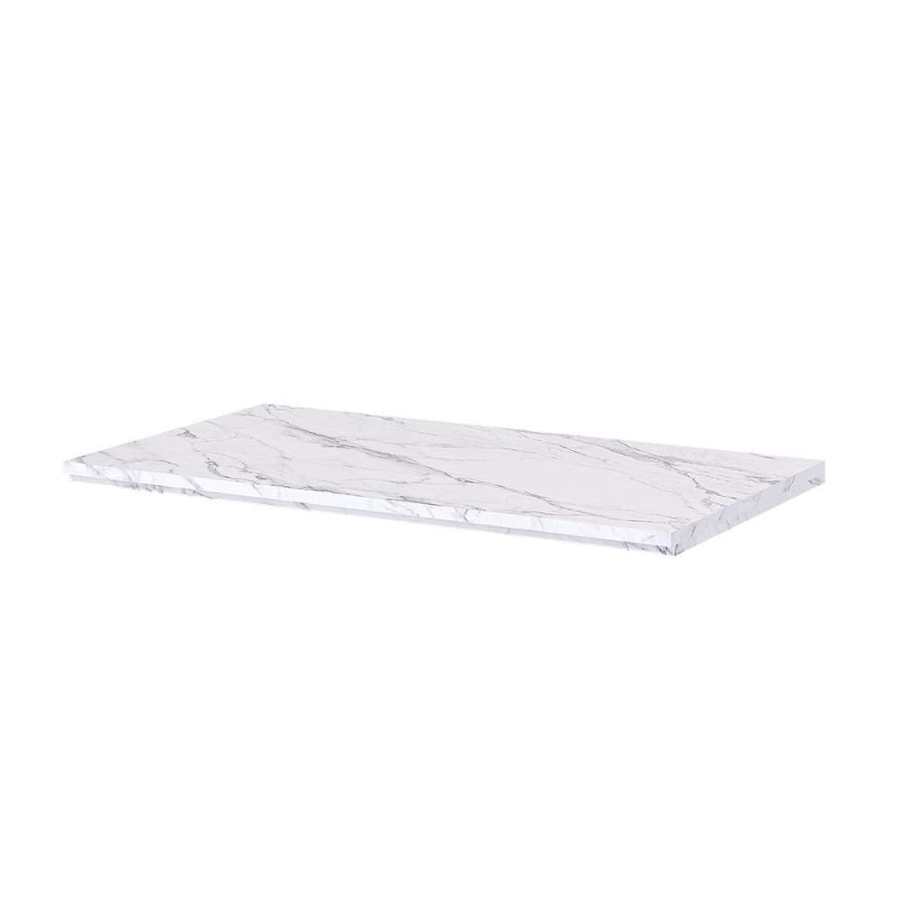 Tampo p/ Balcão Cozinha Brilhante 80cm Marmorizado Calacata - MGM