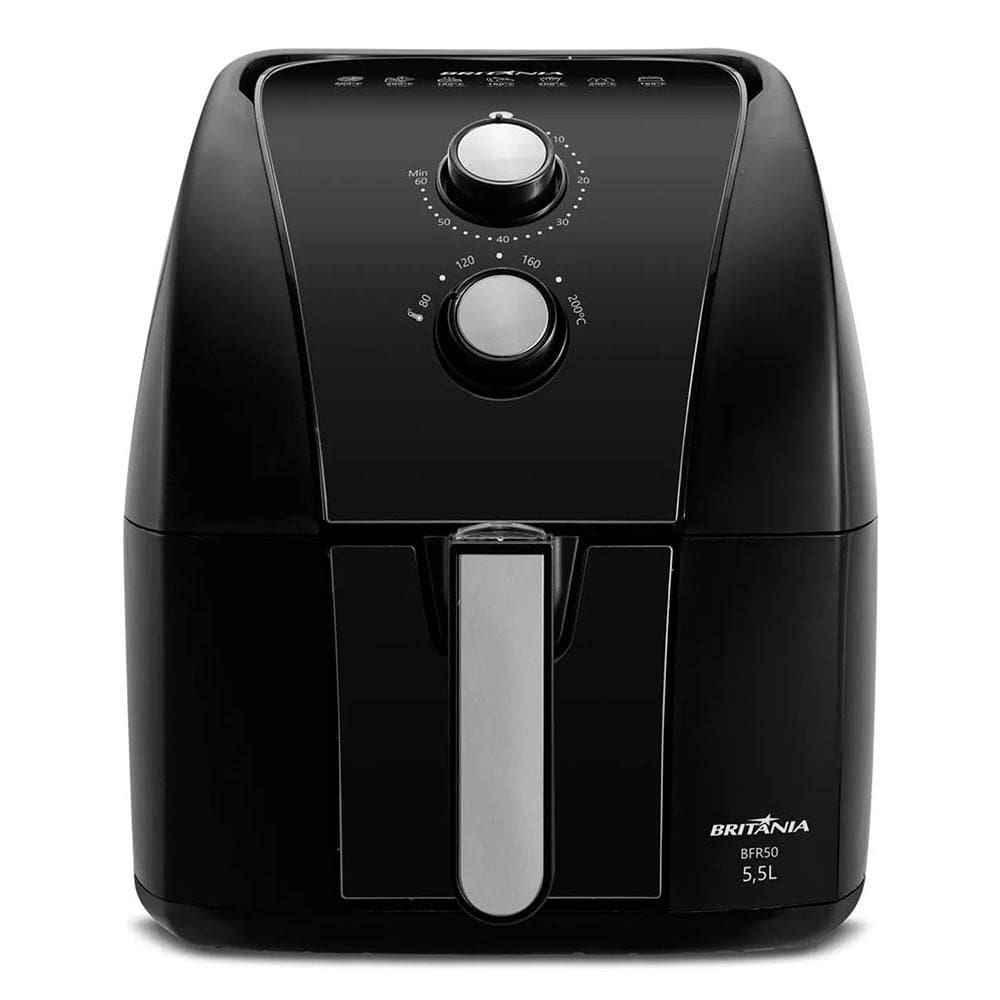 Fritadeira Elétrica Air Fryer Britânia BFR50 5,5L Antiaderente Redstone 1500W
