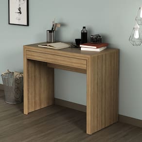 Escrivaninha Office com 1 Gaveta para Estudos 74x90 Cm ME4107 Amêndoa