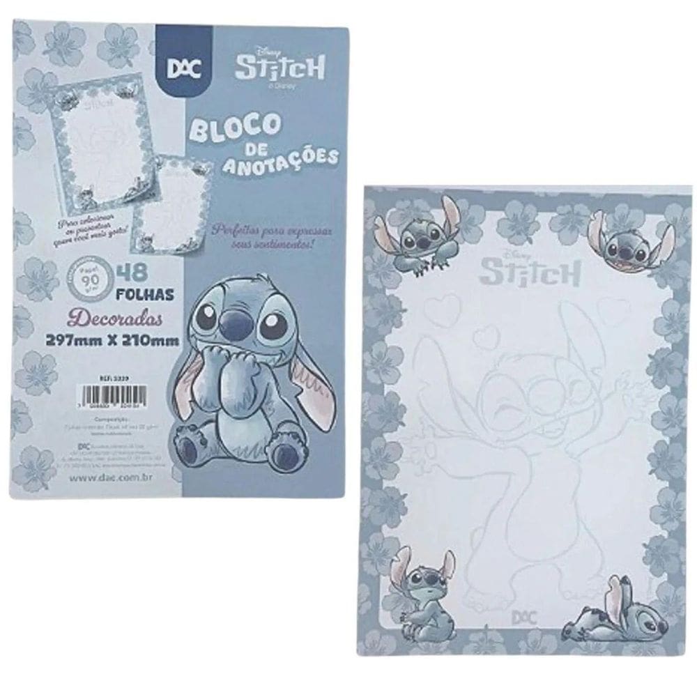 Bloco Para Anotações Papel De Carta Stitch 90G - 5339 - Dac