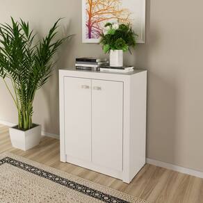 Balcão Armário de Escritório com 2 Portas 74x60 Cm ME4103 Branco