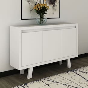 Balcão com 3 Portas para Escritório 135x87cm ME4120 Branco