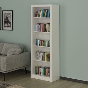 Estante de Escritório Office com 4 Prateleiras 171x60 Cm ME4104 Branco