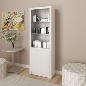 Armário de Escritório com 2 Portas 5 Prateleiras 171x60 Cm ME4110 Branco